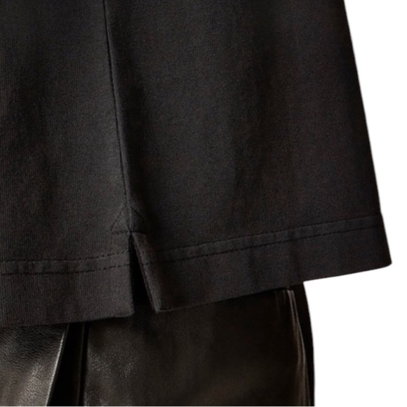 NEW J. CREW Relaxed crystal-embellished cropped T-shirt in heavy jersey Medium - Picture 3 of 9